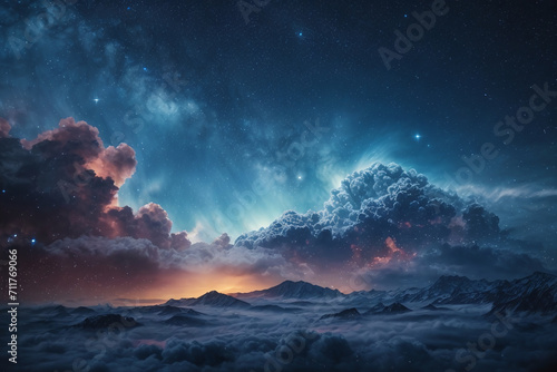 night sky and clouds #711769066