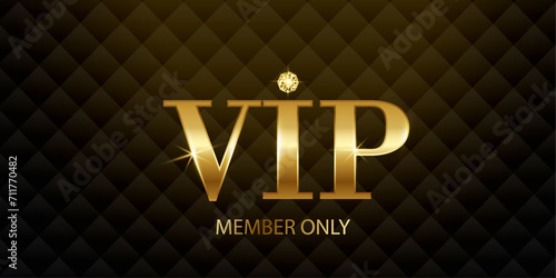  Vector VIP member card in black, with a gemstone, premium quality, premium invitation card poster.. photo