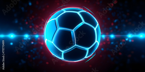 a blue and black football ball
