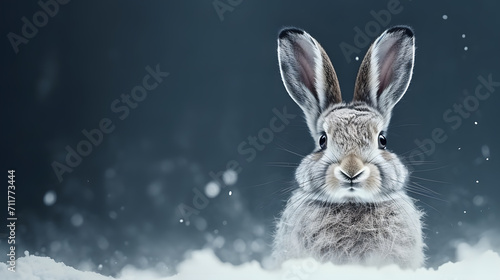 a rabbit in the snow © ion