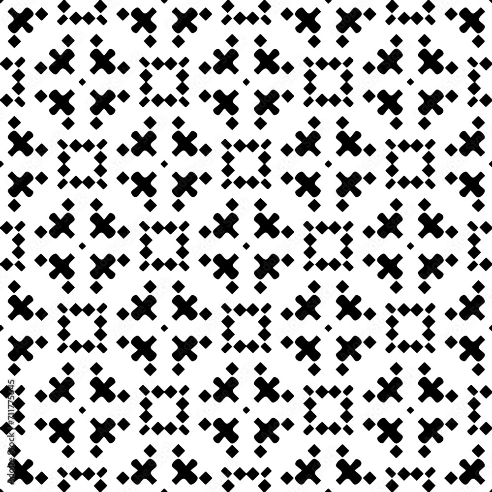 Abstract black figures on a whire background. Seamless texture for fashion, textile design, on wall paper, wrapping paper, fabrics and home decor. Simple repeat pattern. Abstract black figures on a whire background. Seamless texture for fashion, textile design, on wall paper, wrapping paper, fabrics and home decor. Simple repeat pattern.