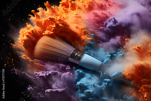 a brush with colorful smoke © ion