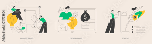 Business venture abstract concept vector illustrations.