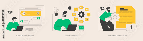 User support abstract concept vector illustrations.