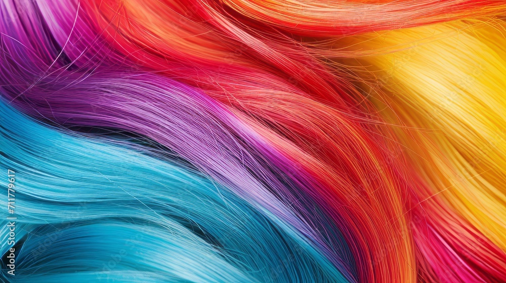 Fototapeta premium Hair capturing the essence of a rainbow