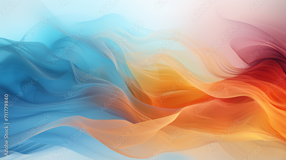 abstract colorful  background with waves , Generate AI