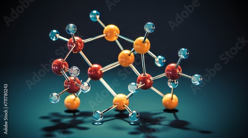 Molecular structure representing nuclear chemistry photo