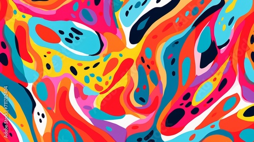 Bold and lively abstract pattern with a mix of bold colors