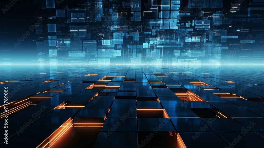 Fototapeta premium Technological inspiration, future hint in abstract bg