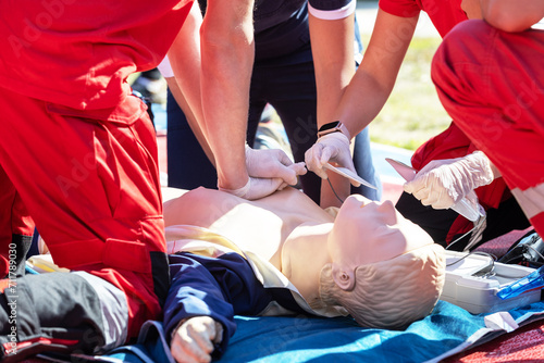 First aid and CPR training using Automated External Defibrillator device - AED