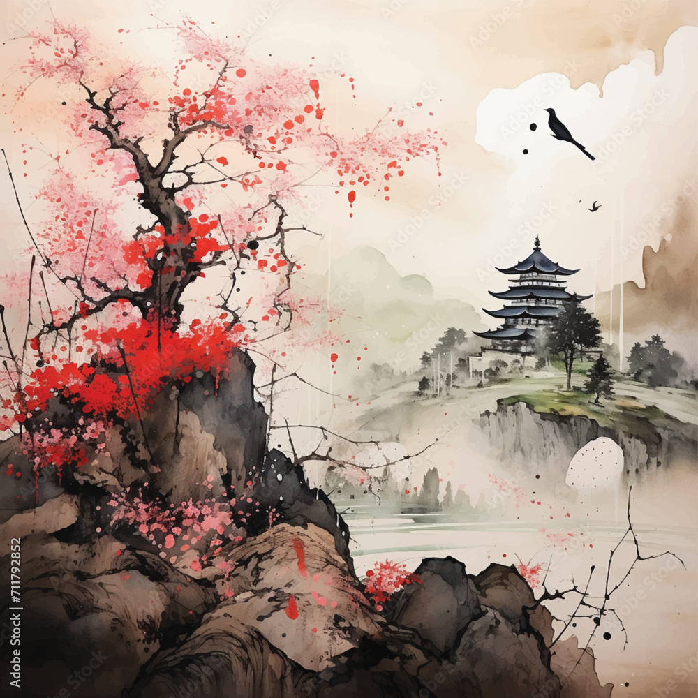 Vecteur Stock Paint by numbers custom bakufu ohno fallen angel painting