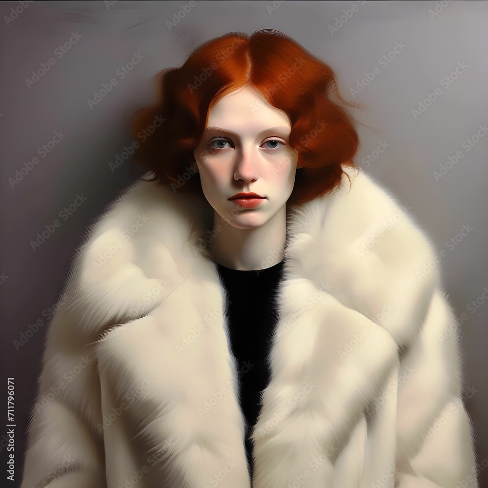 portrait of a woman in coat portrait of a woman in coat