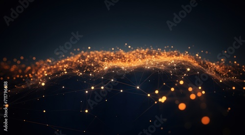 Analyse des réseaux sociaux, planète terre avec connexions et réseau d'énergie, lumières éclatantes