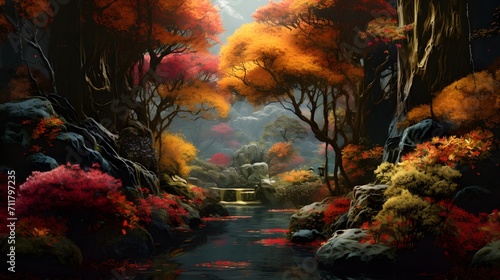 view or the autumn garden © Ziyan Yang