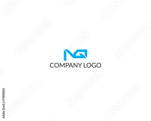 Free Download Minimal GN logo. Icon of a NG letter on a luxury background.  - GFXLoad