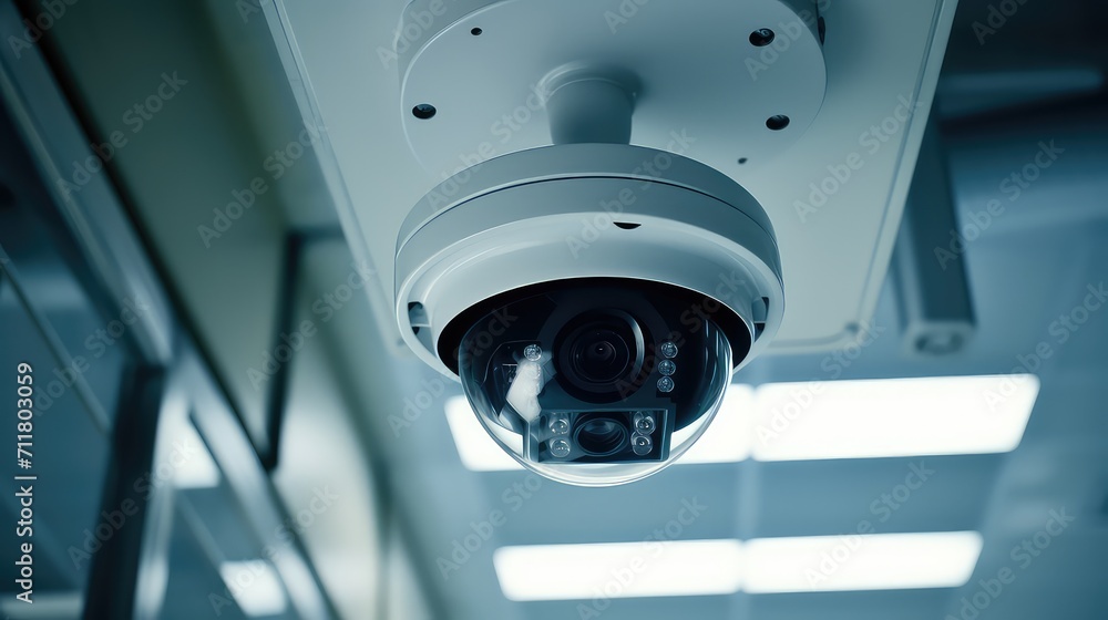 CCTV security camera in office building background CCTV security camera in office building background