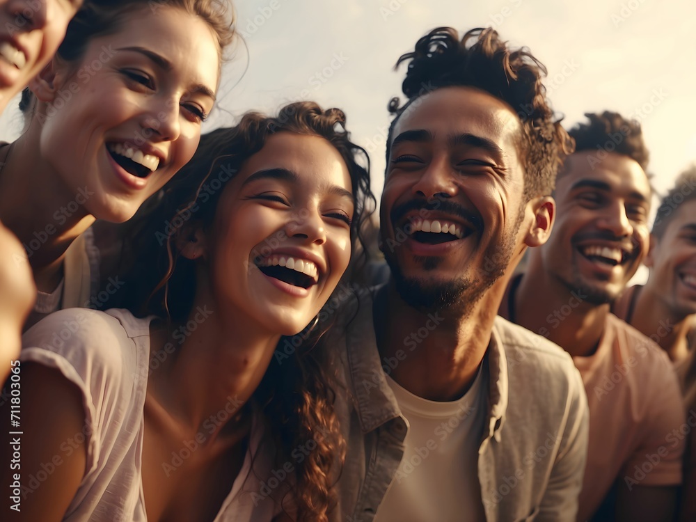group of people laughing together,4k, ultra detailed. generative AI group of people laughing together,4k, ultra detailed. generative AI