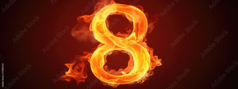 fire number 8 made of fire flames. number eight symbol. isolated on black. hot red and orange symbol fire number 8 made of fire flames. number eight symbol. isolated on black. hot red and orange symbol