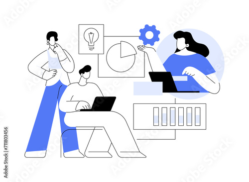 Marketing management isolated cartoon vector illustrations.