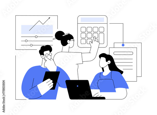 Accounting isolated cartoon vector illustrations.