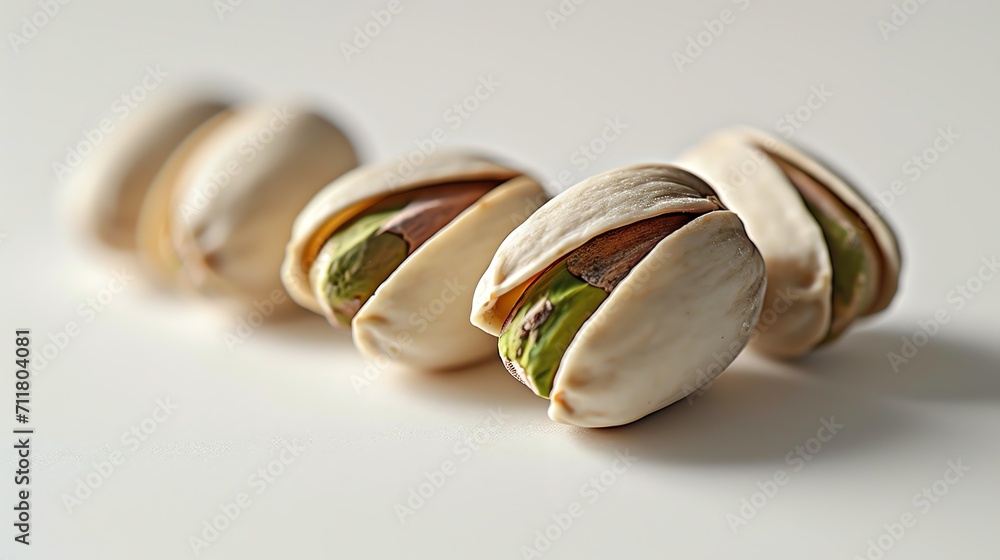 Close-Up of Pistachios on a Bright Background Close-Up of Pistachios on a Bright Background