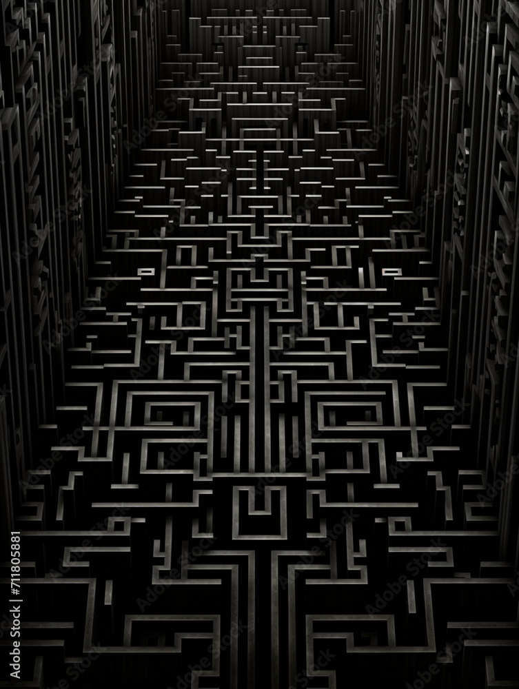 an intricate geometric pattern that forms a three-dimensional labyrinth created with Generative Ai an intricate geometric pattern that forms a three-dimensional labyrinth created with Generative Ai