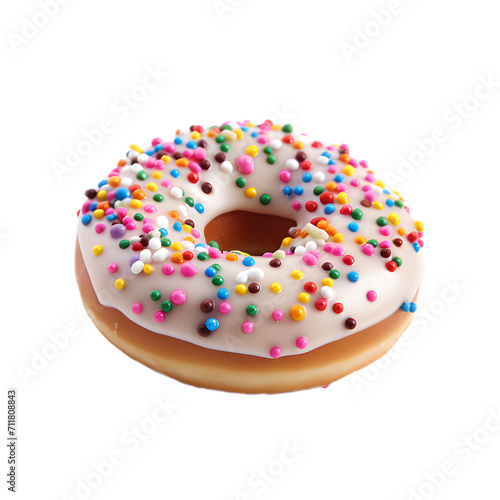 png of classic donut with sugar and colorful streusel © Jakob