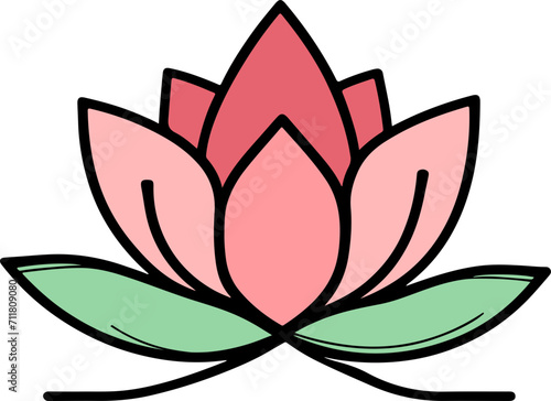 Icon of a beautiful lotus flower
