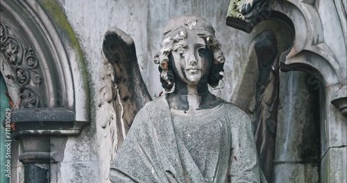Old cemetery angel statue