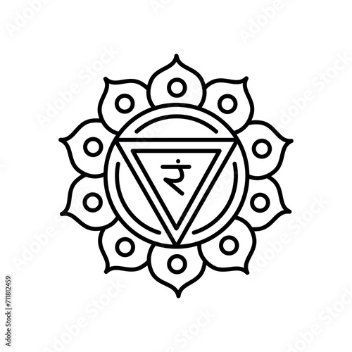 Manipura, solar plexus chakra color icon.