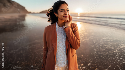 woman on the beach