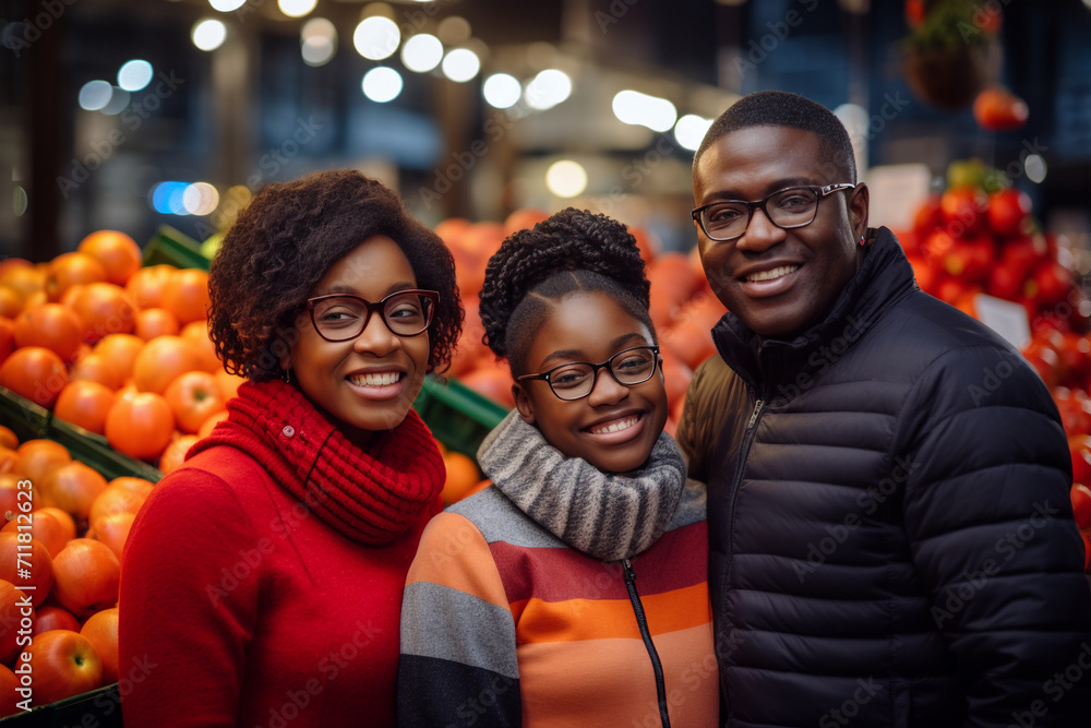 Fototapeta premium family shopping