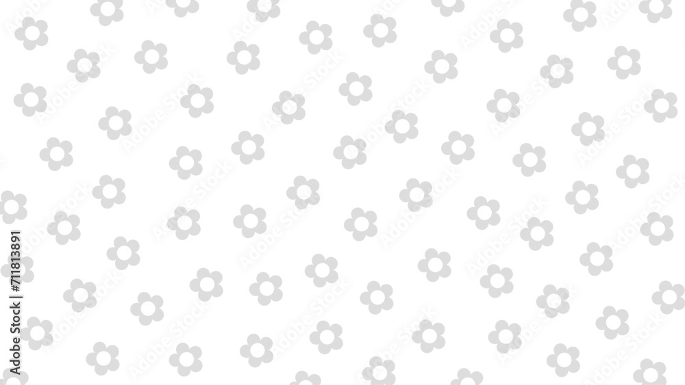 Seamless background with grey flowers