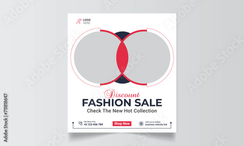 New arrival Fashion Sale Social media post or web banner vector template.