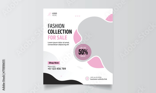 New arrival Fashion Sale Social media post or web banner vector template.