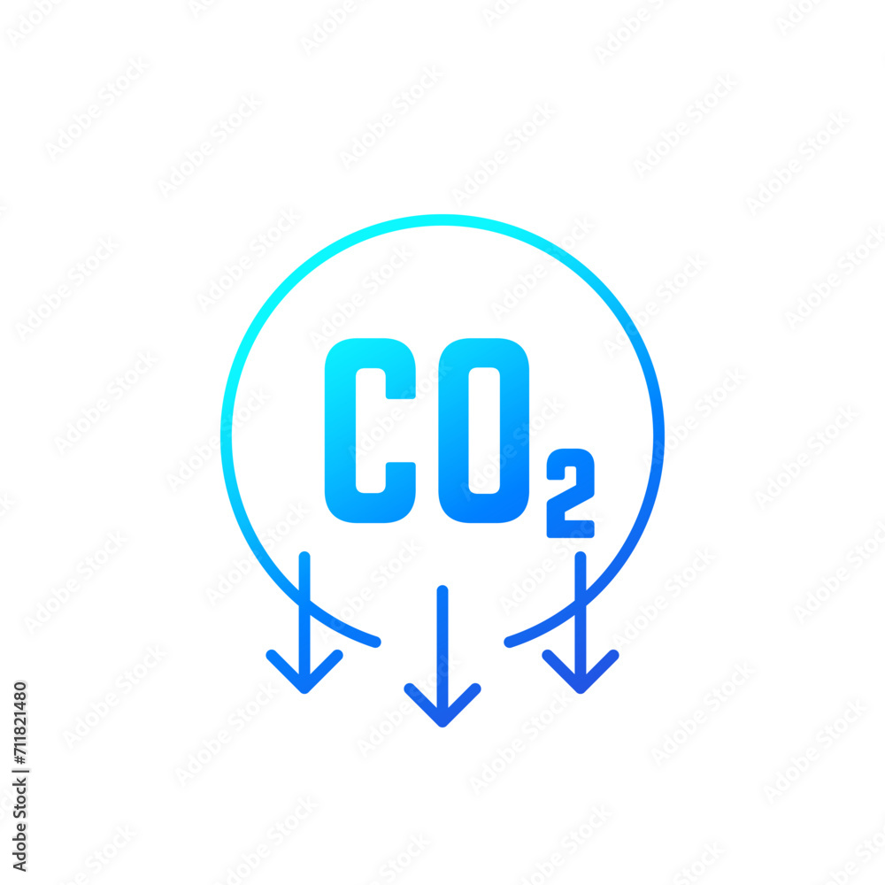 co2 gas, carbon emissions reduction vector icon co2 gas, carbon emissions reduction vector icon