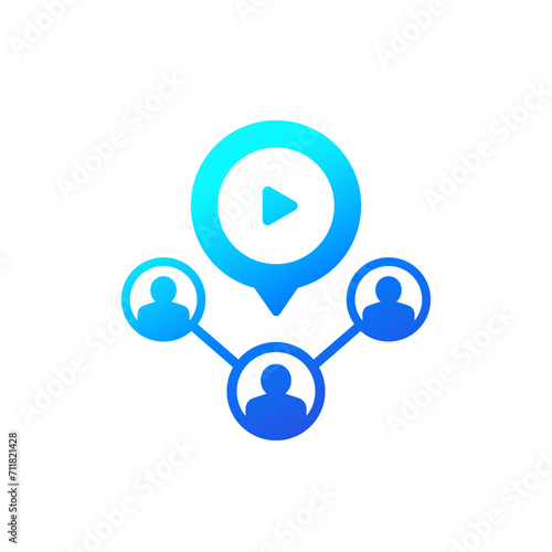 audience or viewers icon on white