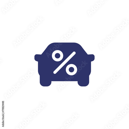 car leasing simple icon on white