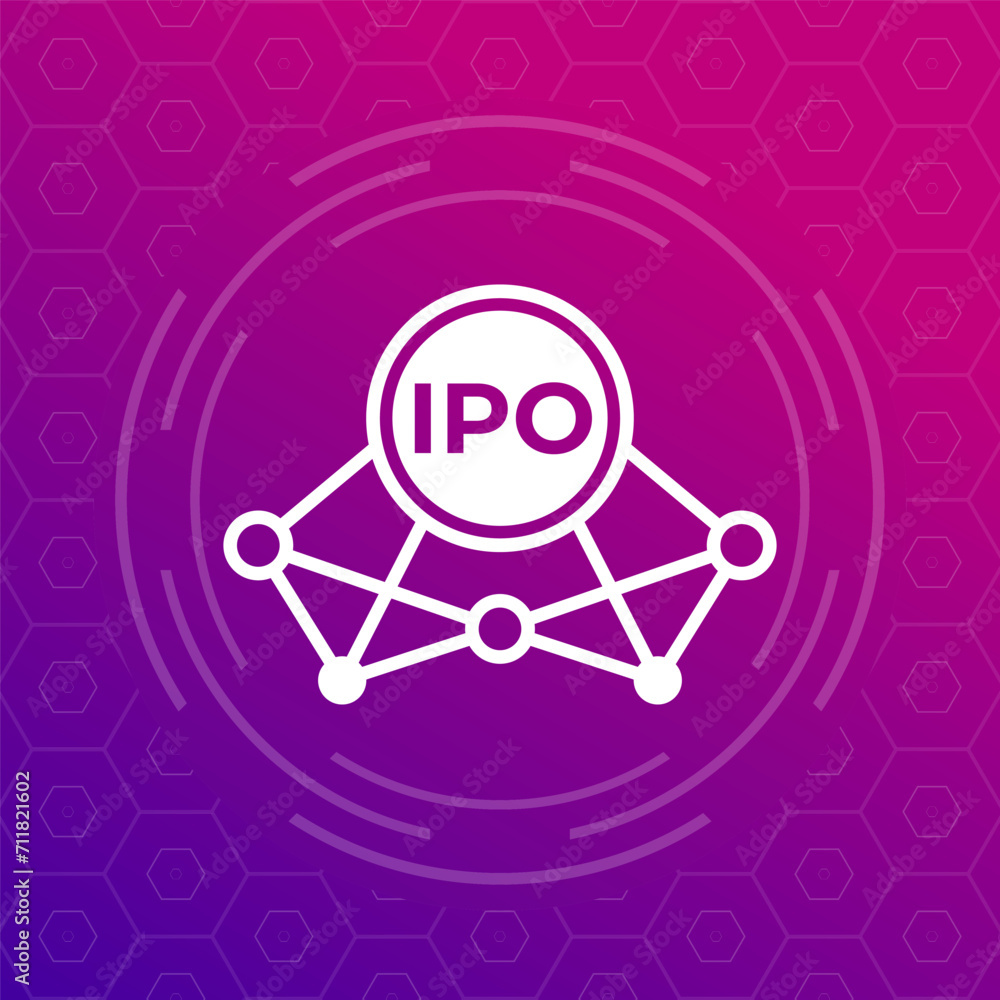 IPO icon, Initial public offering vector IPO icon, Initial public offering vector