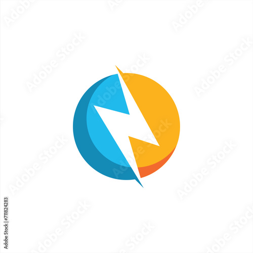 lightning logo template vector