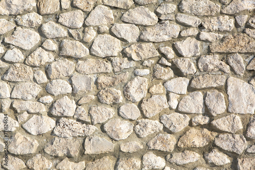 Background of stone wall texture photo. Close-up of stone wall.