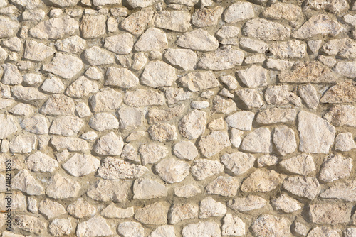 Background of stone wall texture photo. Close-up of stone wall.