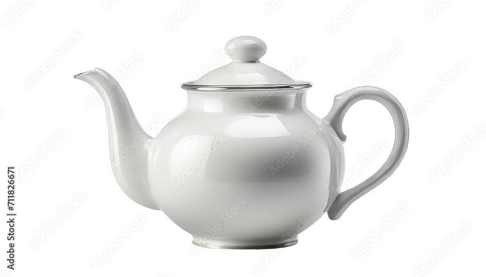 White ceramic teapot isolated on transparent background. White ceramic teapot isolated on transparent background.