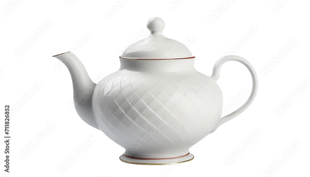 White ceramic teapot isolated on transparent background. White ceramic teapot isolated on transparent background.