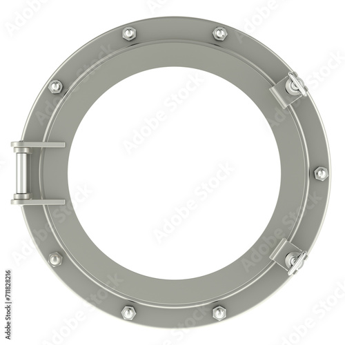 Ship porthole, 3D rendering isolated on transparent