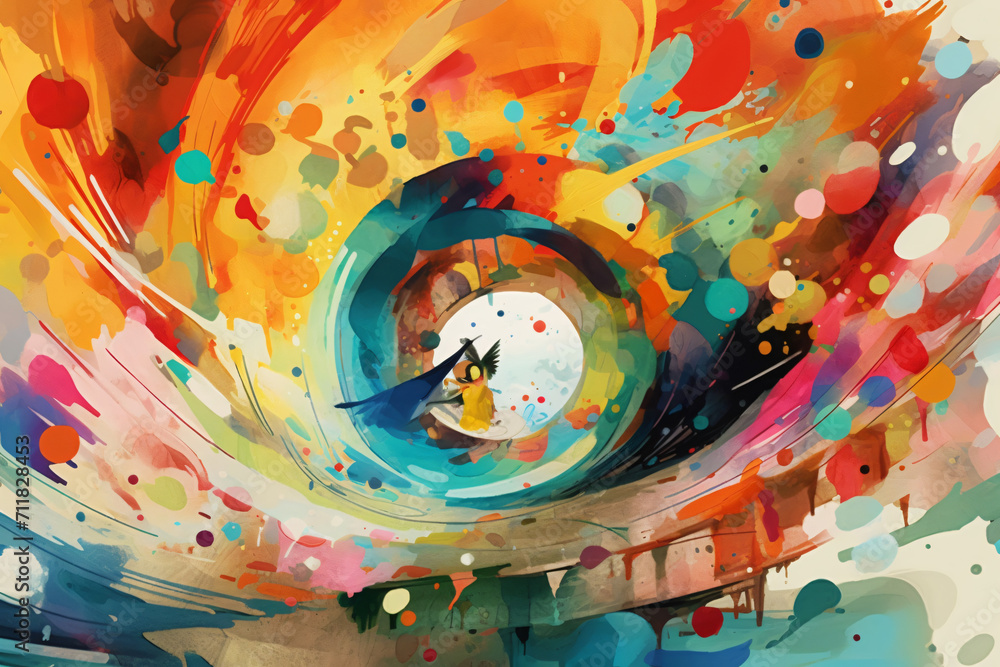 Obraz premium abstract background with circles