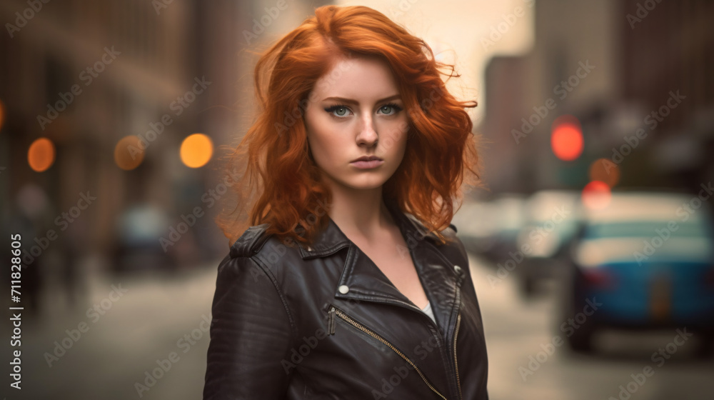 portrait of a red hair woman