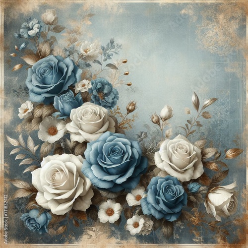 background with roses