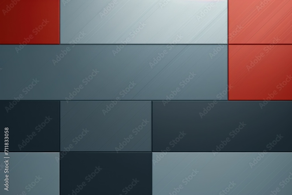 Obraz premium A checked minimal background, grey and red colors 