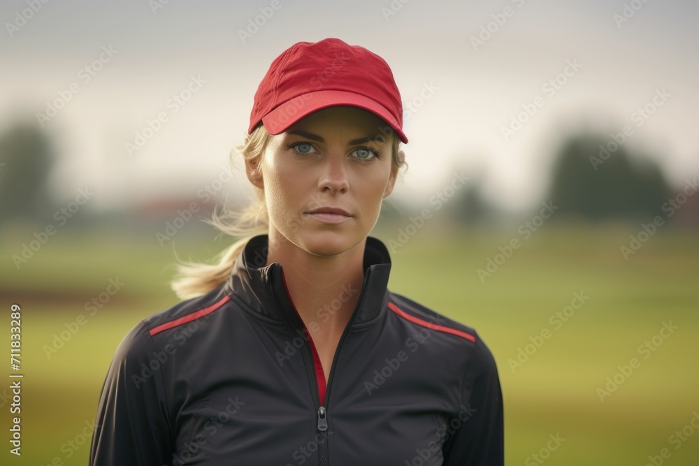 Portrait of a confident young woman in a golf outfit Portrait of a confident young woman in a golf outfit